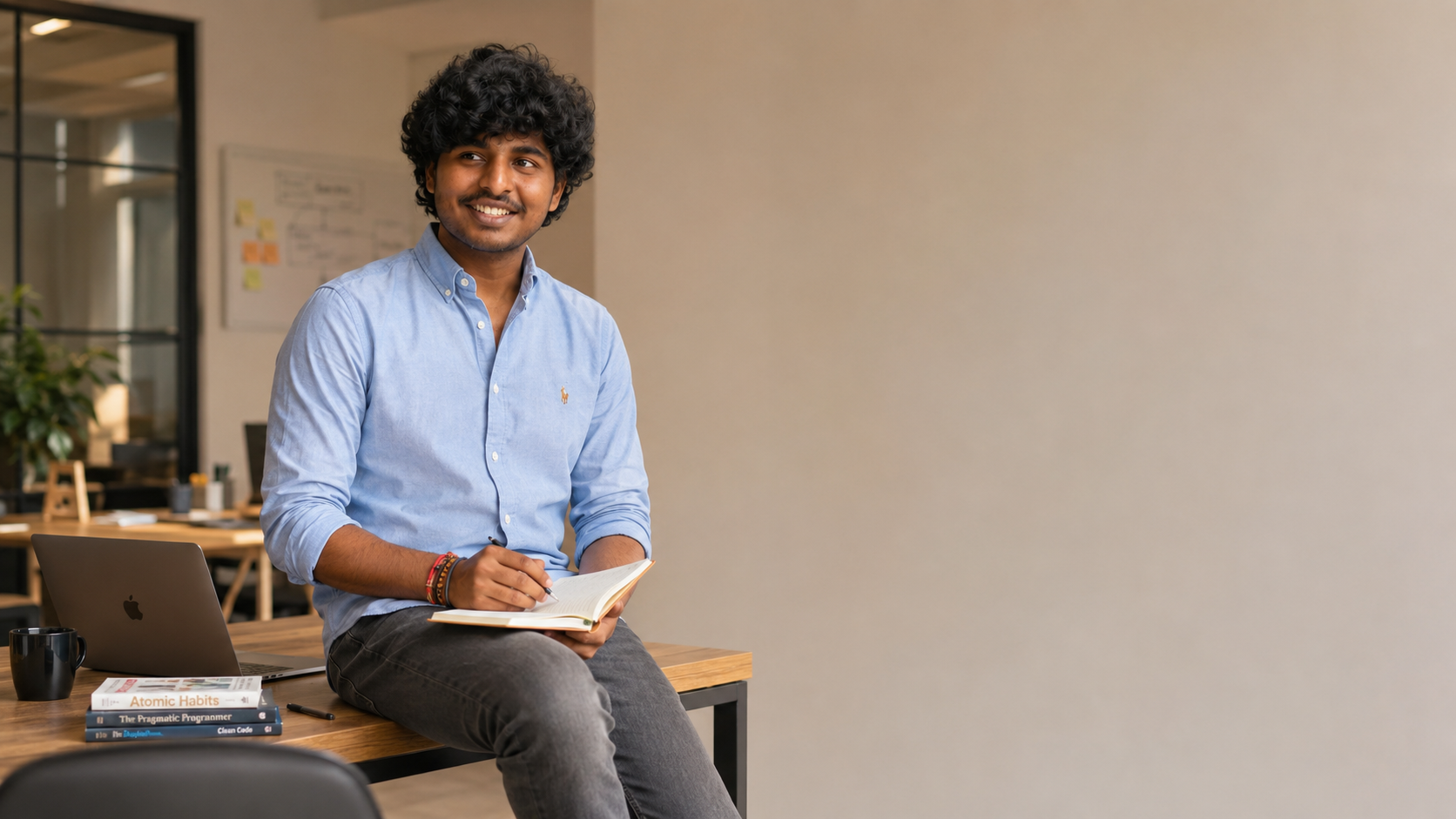Gowtham smiling